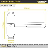 Burg-Wächter Spring Loaded Adjustable Auto Closing Door Closer Black view 6