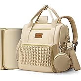 ZCSERTGI Backpack Diaper Bag,Stylish Waterproof Baby Diaper Bags with Changing Pad,Insulated Pockets,Multi-Function Travel Diaper Backpacks, Baby Registry Search,Khakii