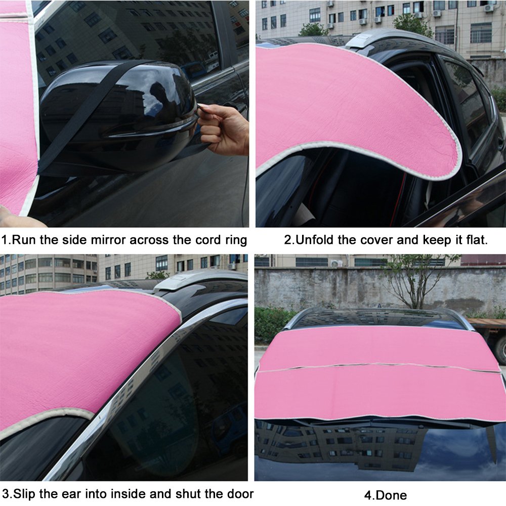 好評 Aicsewフロントガラス 雪カバー 防風フロントガラス雪氷霜サンシェードカバーガード プロテクターほとんどの車トラックsuv バン 77 X 36 ピンク 18 25 Hl Wsc B078s6sl3c ピンク ピンク 爆売り Bruken Cl