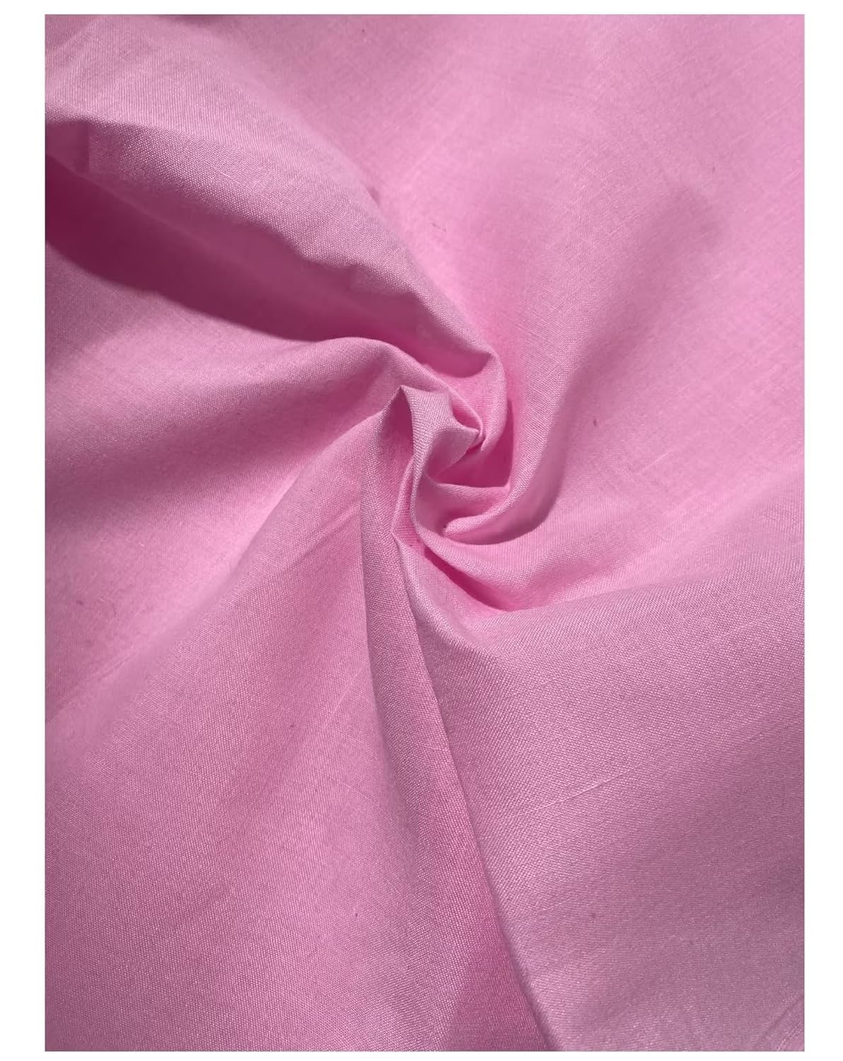 Novato Textiles Plain Polycotton Fabric Dress Craft Material 44" Wide Available in 11 Colours (Baby Pink, 5 Meter)