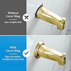 Enhon Metal Tub Spout Cover Ring, Bathroom Faucet