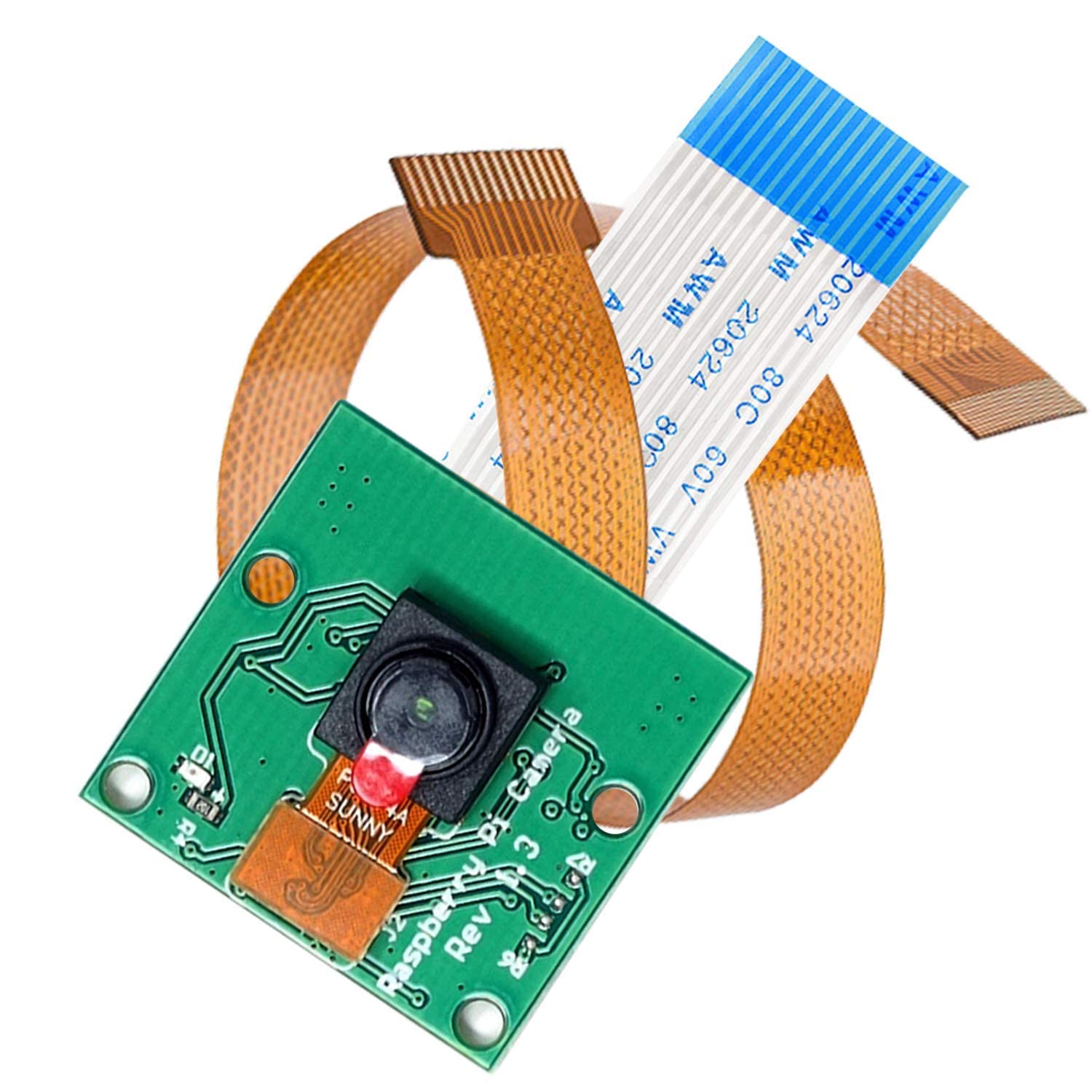 AZDelivery Raspberry Pi Zero Mini Camera Module 5MP 1080p Webcam Support OV5647 Sensor, with FFC Flex Ribbon Cable Replacement Flex Cable 30cm Including E-Book!
