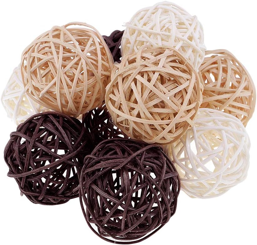 Crafts 10pcs 7cm White Star Handmade Wicker Rattan Balls for Wedding