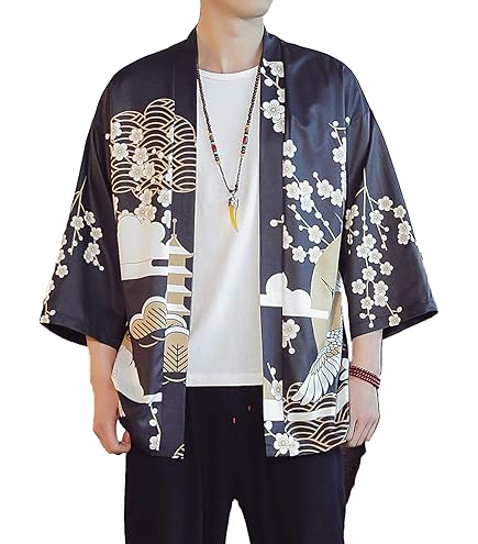 Women Boho Printed Chiffon Shawl Long Kimono Cardigan Tops Cover Up Blouse C912f9nimgn