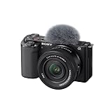 Sony Alpha ZV-E10 - APS-C Interchangeable Lens Mirrorless Vlog Camera Kit - Black, ZVE10KB