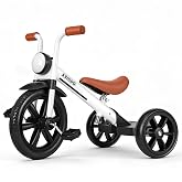 KRIDDO Tricycle for Toddlers 2-5 Years: Rubber Front Wheel, Front Light | Adjustable Seat, Easy-to-Assemble Toddler Tricycle for Ages 2&ndash;4, Tricycle for Ages 3&ndash;5, Gift for 2&ndash;5-Year-Olds