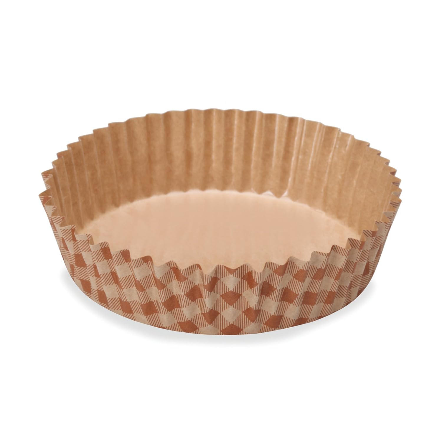 Welcome Home Brands Ruffled Baking Cups, Check, 3.9"d x 1.2"h, Case/4500