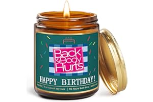 UAREHIBY Happy Birthday Candle Gifts for Women,Unique Best Friend Birthday Gifts for Her,Sister,Funny Birthday Gifts for Men,Mom,Dad,Bestie Present,16 18 21 30 40 50 60 Bithday Gifts, Brown