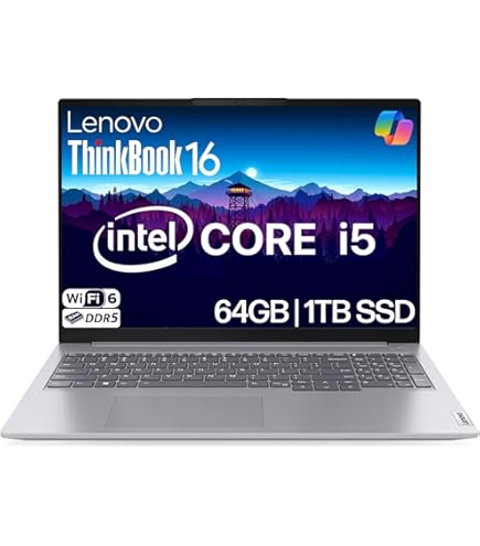 Amazon.com: Lenovo ThinkBook 16 Business Laptop, 16” FHD+ Anti