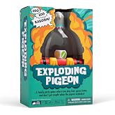 Exploding Kittens Exploding Pigeon, 3+ Players, Age 7+ Game | Shake the pigeon timer, reveal team challenges, then draw, mime, and race through 75 quick-fire cards for family game night.