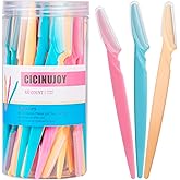 40pcs Eyebrow Razor for Women, Face Shaver Kit Dermaplaning Tool for Peach Fuzz Removal, Stainless Steel Blades with Protecti