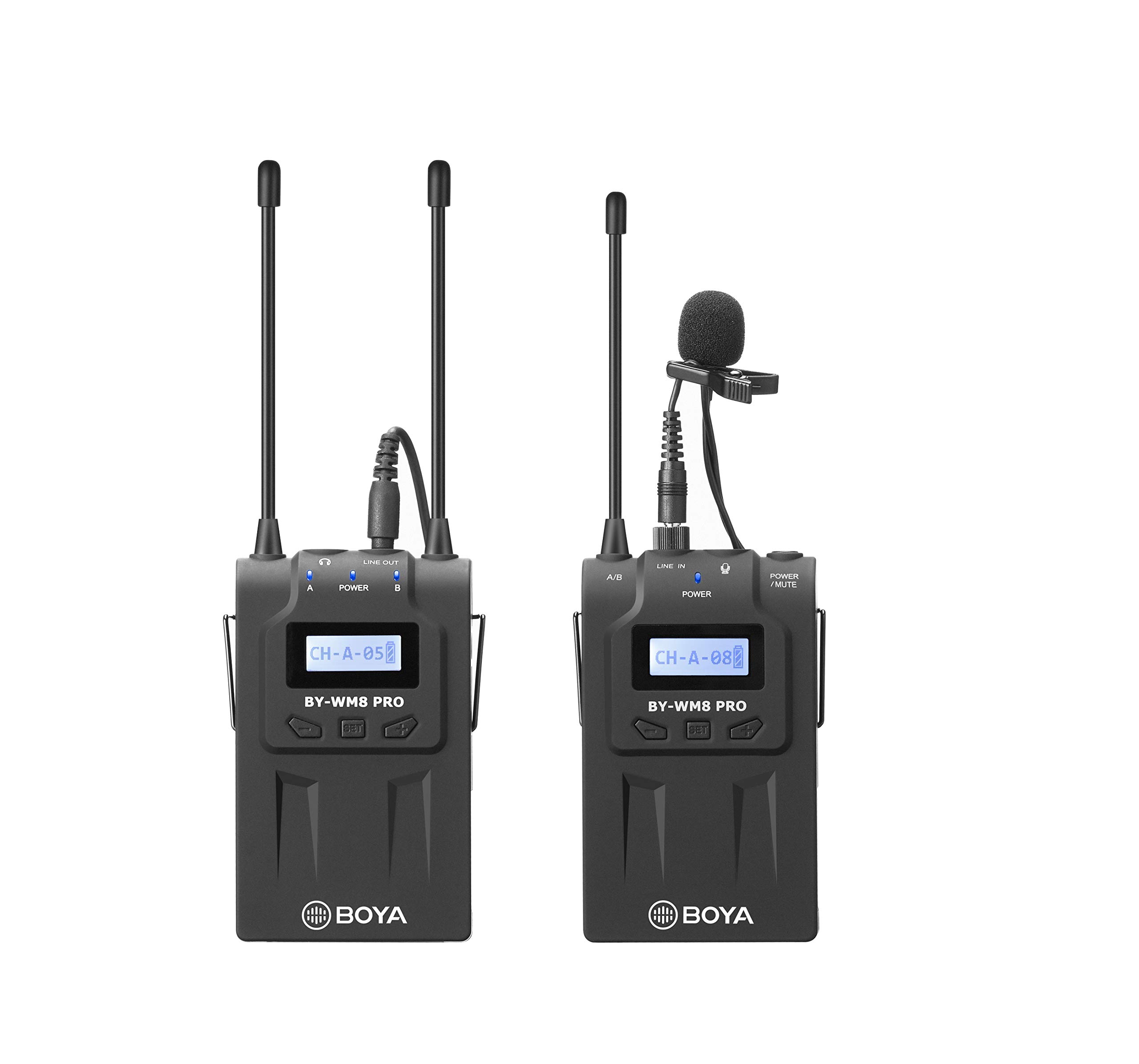 BOYA UHF Transmitter Receiver with Lavalier K1 1TX+1RX