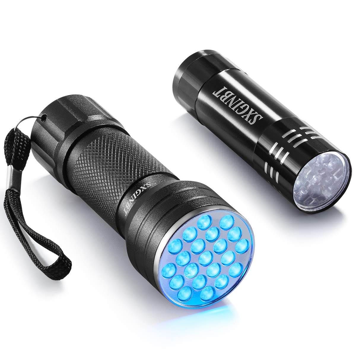 Ultraviolet Flashlight, UV Led Blacklight, SXGINBT UV Ultraviolet Flashlight 3W UV Shortwave 385nm/390nm LED Light for Pet Urine Detection(21 LED)