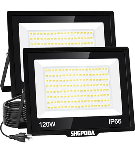 100W LED Flood Light Outdoor, 2Pack 10000LM Super Bright