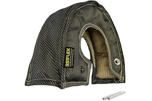 BSTFLEX Carbon Fiber Turbo Blanket T3 Heat Shield Turbocharger Blanket Fastener Springs for T25 T28 GT25 GT28 GT30 GT32 GT35 CT26 Turbine