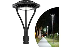 ADUB 100W LED Post Top Light with Photocell, ETL Listed Lamp Post Light Fixture, 5000K LED Post Light Outdoor, IP65 Commercial Pole Light for Parking Lot Yard Garden Street Area Lighting, 120-277V