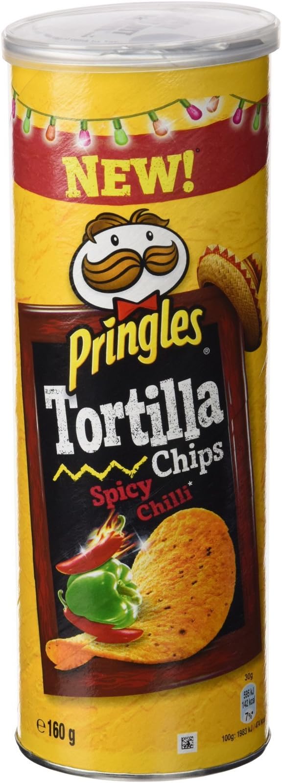 Pringles Tortilla Chips Spicy Chilli Producto de Aperitivo Frito 160