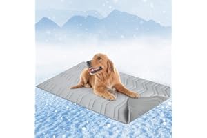 SCENEREAL Dog Cooling Mat Extra Large, 59"x40" Reversible Self-Cooling Pad (Cool & Warm), Thicken Pet Ice Cool Bed Mat use in Kennel Crate Sofa Floor Car Seat, Machine Washable, Non-Gel