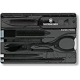 Victorinox Brieföffner Transparent Schwarz Mit Kreuz Für SwissCard