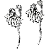 Kivan Base Alien Facehugger Earrings for Men Women Stainless Steel Retro Gothic Punk Piercing Intricate Hoop Earring Jewelry Gift