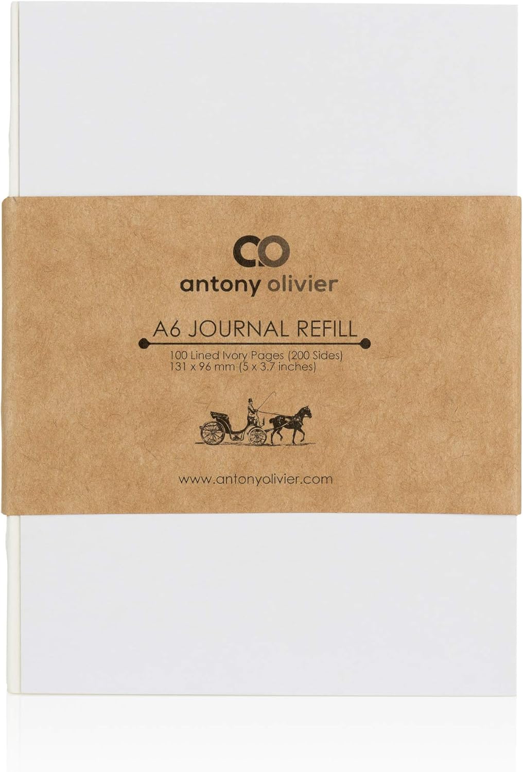 Notebook Refill Inserts by Antony Olivier, Ivory, 3-PACK A6 LINED
