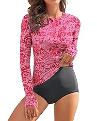 WOWENY Women Rash Guard Sleeveless Swim Shirts UPF