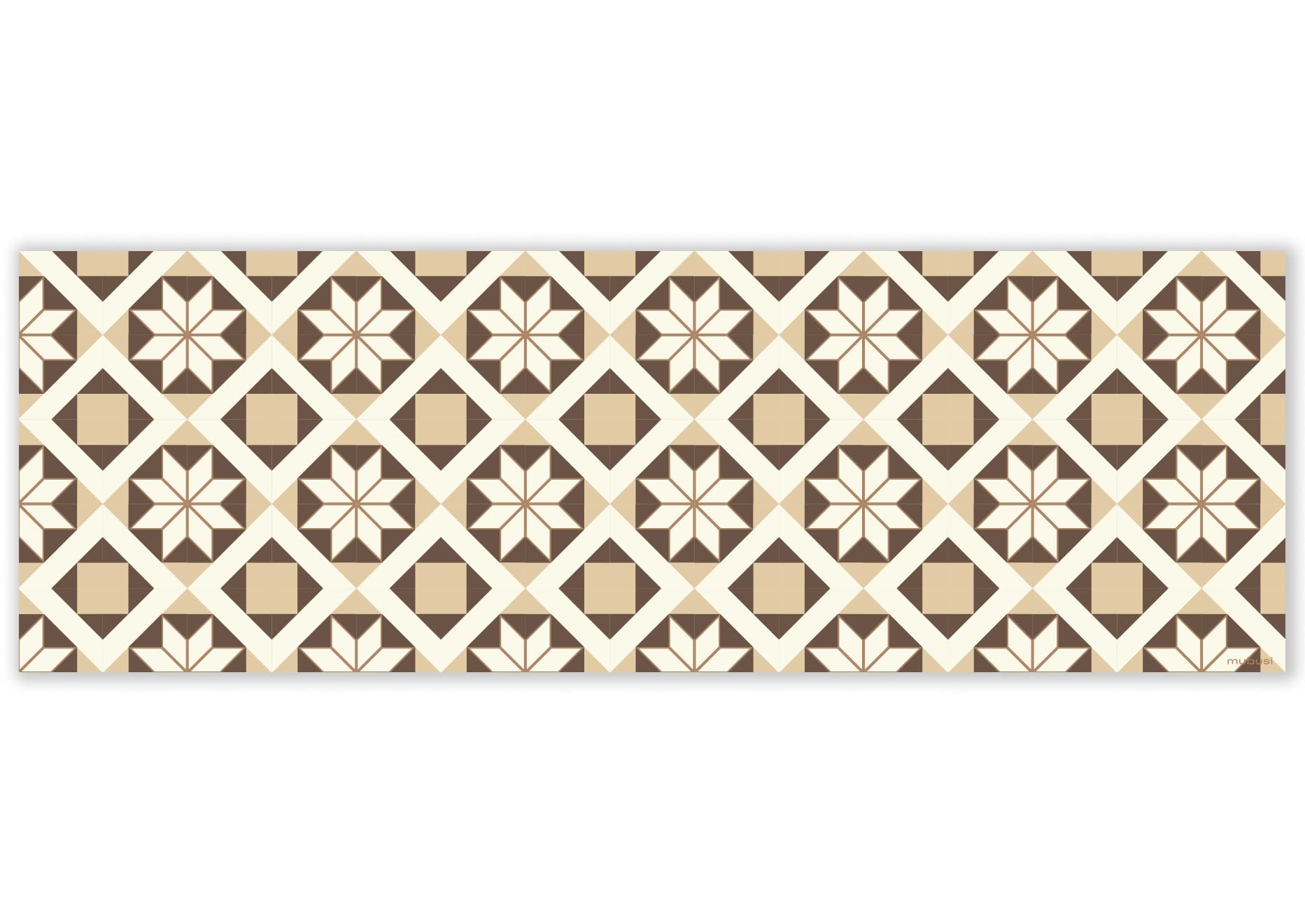 mubusi Blue Frame Vinyl Rug 80x120 cm - Vinyl Kitchen Rug - Non-Slip and Fire Retardant Living Room Rug - Large Rugs - PVC Rugs