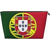 Portugal Flag Cosmetic Bags Pu Leather Makeup Bag Fashion Toiletry Bag For Travel Business Trip