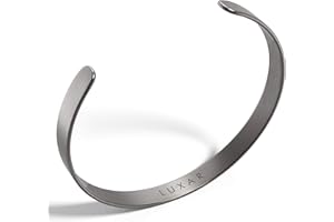 LUXAR Men's Titanium Cuff Bracelet | Solid Titanium Minimalist Bracelet Designed for Men | Available in Medium and Large Sizes | Explore the World of Luxar