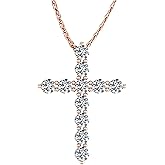 Houston Diamond District 0.5 to 10 Carat Diamond Cross Pendant Necklace Value Collection