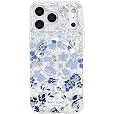kate spade new york iPhone 17 Pro Max Case - Compatible with MagSafe - Designer Phone Case - Flowerbed Blue Gems