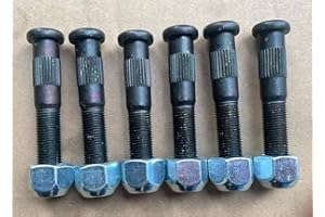 WANTONE RACING 6pcs 1/2"-20 x 2.7 in. Length 0.545 in. Knurl Press-in Wheel Studs & Lug Nuts Replacement for Dexter 5200 6000