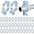 Yaocom 25 Pcs EMT Conduit Hanger with Bolt, Insulated Supports or Threaded Rods, Metal Galvanized Conduit Clamps Strut Straps and Hangers Rigid Pipe Fittings Mounting (1 Inch)
