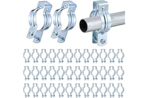 Yaocom 25 Pcs EMT Conduit Hanger with Bolt,Insulated Supports or Threaded Rods,Metal Galvanized Conduit Clamps Strut Straps a