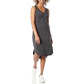 Amazon Essentials Women's Jersey Regular-Fit Sleeveless v-Neck Midi Dress (Previously Daily Ritual)