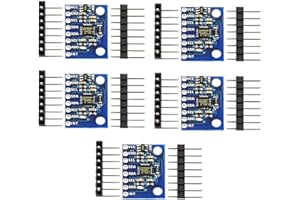 DaFuRui 5Pack GY-521 MPU-6050 Module 6 DOF 3 Axis Accelerometer Gyroscope Sensor Module 16 Bit AD Converter Data Output IIC I2C Compatible for Arduino