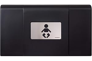 Foundations Ultra Horizontal Wall Mounted Baby Diaper Changing Station, Oversized Changing Surface, Plastic with Heavy Duty S