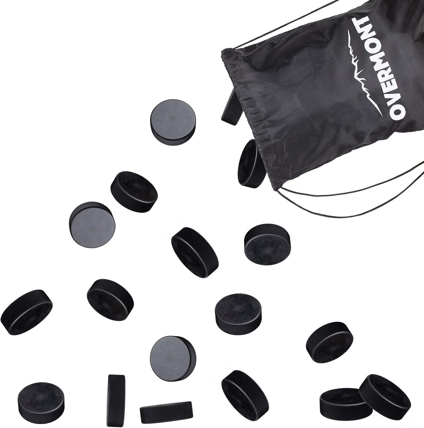 Overmont Ice Hockey Pucks Practice Hockey Pucks Sports Fan Hockey Pucks Ice Hockey Balls 18PCS : Sports & Outdoors