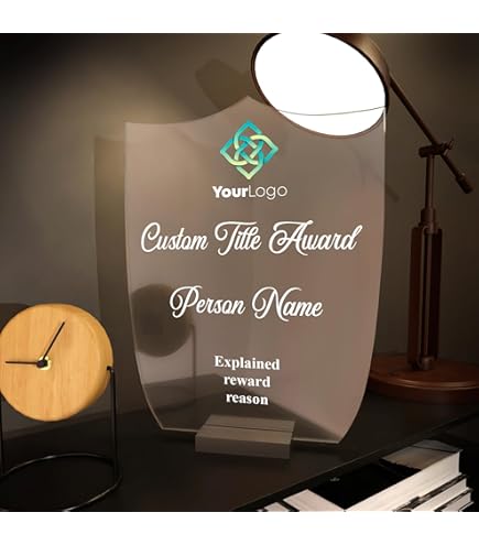 Custom Acrylic Employee Award Trophy – Personalized Plaque For Recognition & Appreciation