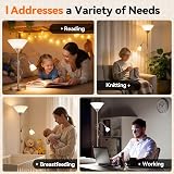 INMOZATA Mother and Child Lamp 175cm Uplighter Floor Lamp White view 7