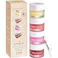 ANRCOLLECT Lip Mask & Lip Moisturizer with 4 Lip Sleeping Mask-Overnight Intensive Treatment Revives & Nourishes for All Day Hydration with Collagen & Shea Butter, Gift Set for Dry Chapped Dark Lips
