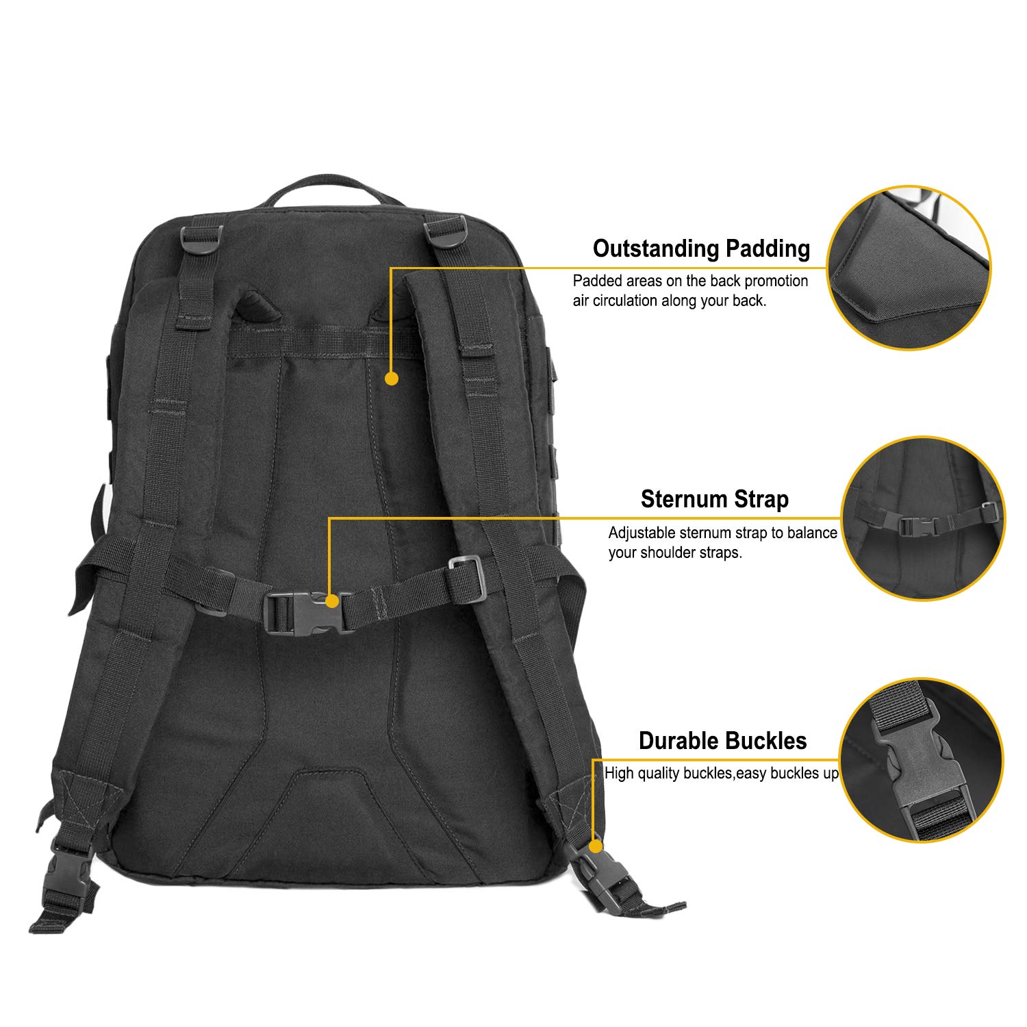 Akmax Cn ブラック ブラック B07g9w3mrk 30l デイバックパック Molle タクティカル アーミー タックルボックス お歳暮 Www Supergomes Com Br