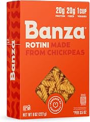 Banza Rotini Pasta from Chickpeas - Gluten Free, High Protein, and Lower Carb Protein Rotini Chickpea Pasta - 8oz