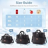 Lifewit Cooler Bag 30 Cans Insulated Large Lunch Bag Collapsible Black view 2