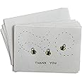 Sugartown Greetings Fuzzy Buzzy Bee Thank You Cards - 24 Bee Thank You Cards with Envelopes - Blank Bee Note Cards for Birthday Party, Baby Shower, Summer BBQ