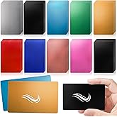 YOUEON 200 Pcs Metal Business Card Blanks for Laser Engraving 86 x 54 x 0.2 mm, 10 Colors Aluminum Sheet Engraving Blanks, Mu