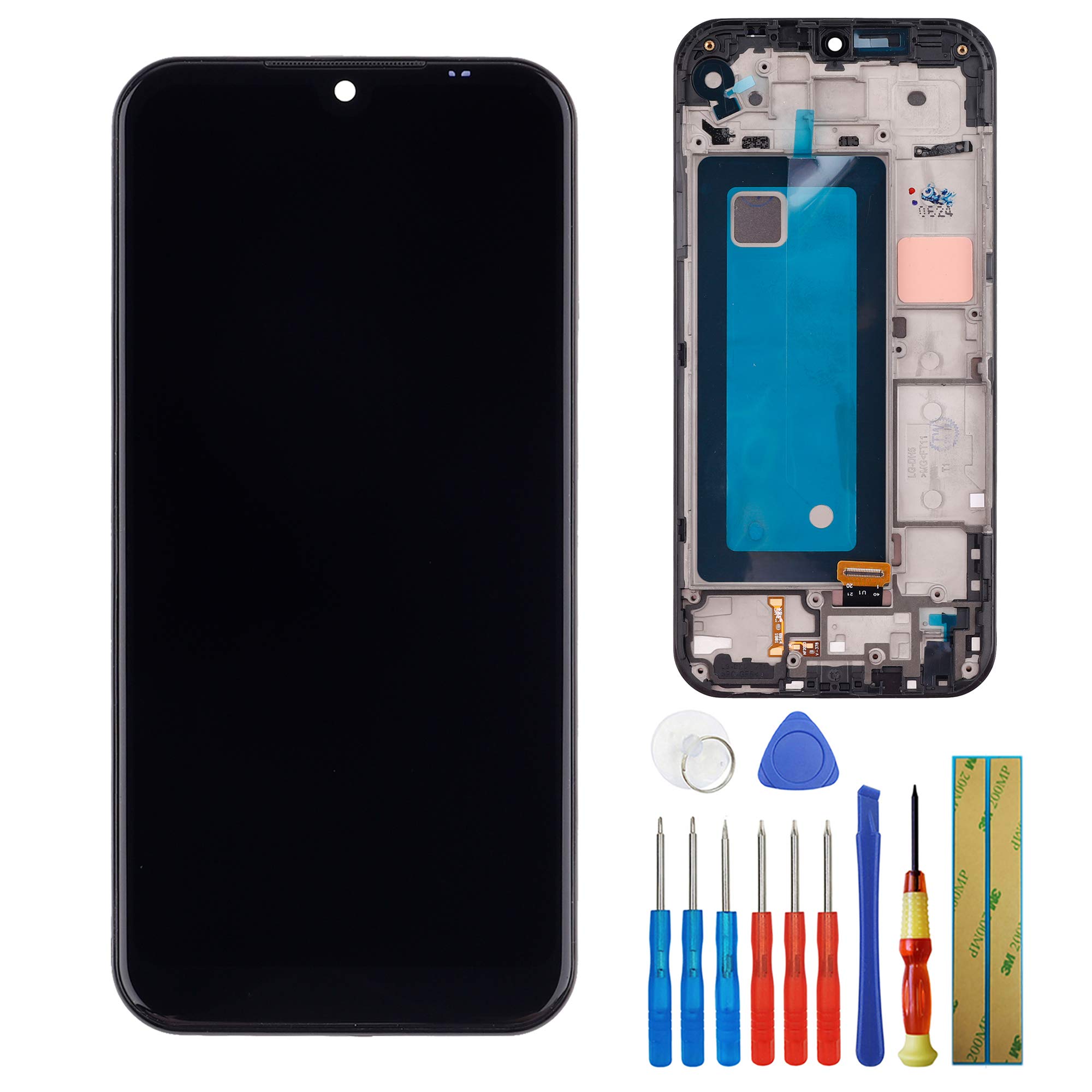 E-YIIVIIL LCD Display Compatible with LG K31 LM-K300Q LMK300 5.7 Inch LCD Touch Screen Display Assembly with Tools + Frame