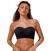 saillsen Wireless Strapless Bras, Non-Slip Wirefree Breathable Bandeau Tube Top Everyday Bra for Women