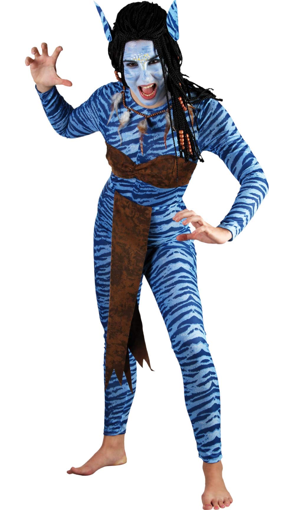 Fyasa Jungle Woman Warrior Fancy Dress Costume For 12 Years Above
