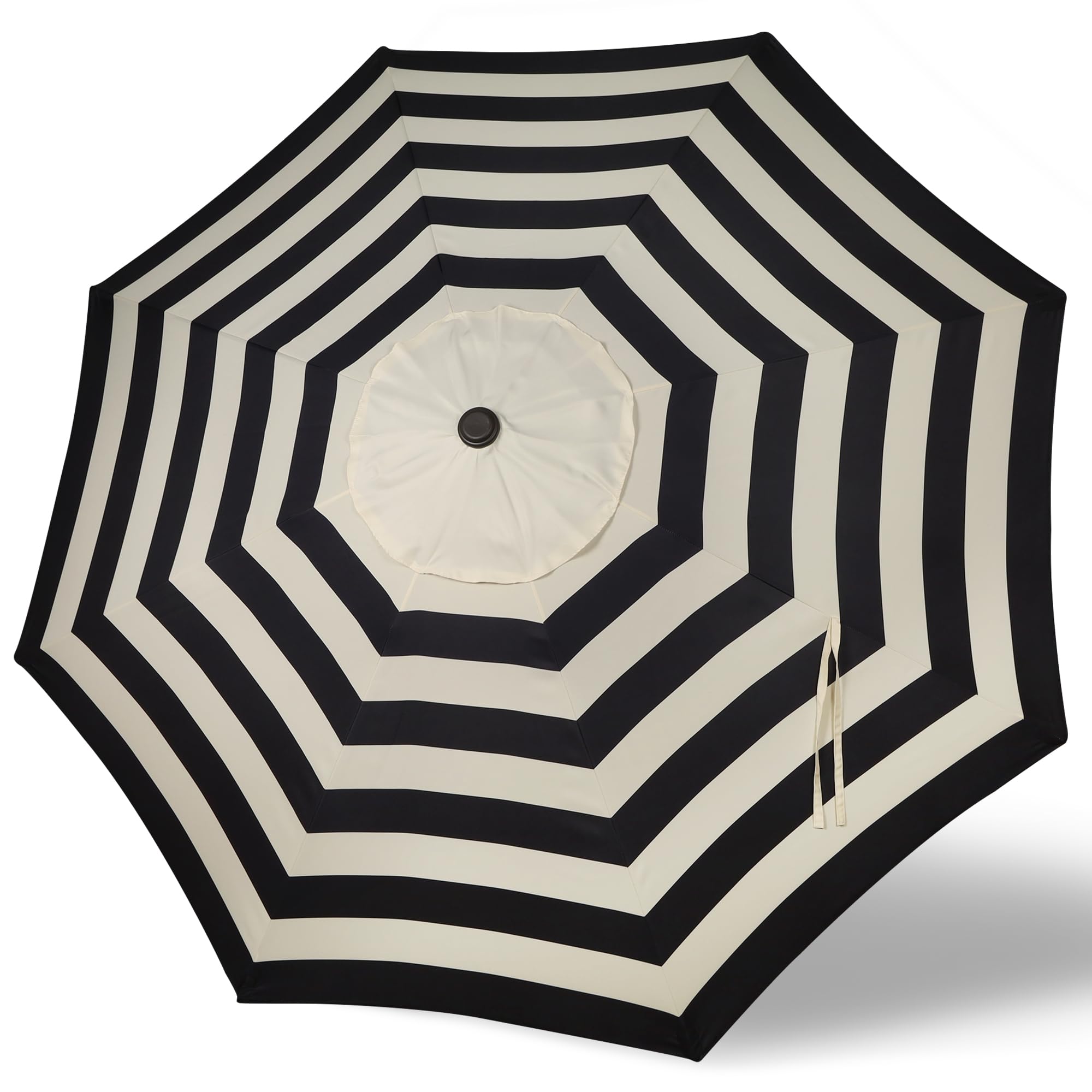 Photo 1 of Blissun 9ft Patio Umbrella Replacement Canopy, Market Umbrella Top, Outdoor Table Umbrella Canopy for 8 Ribs, Canopy Only (Black&Beige)